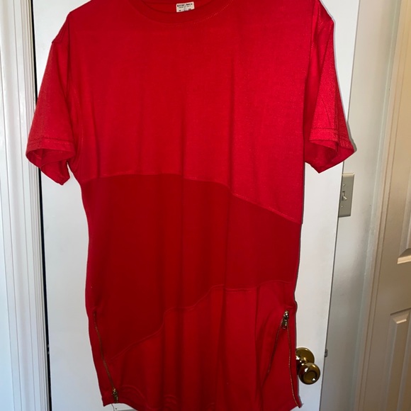 Men’s zipper side extra long tee - Picture 2 of 4